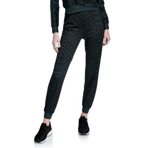 Ultracor‎ Amina Leopard Print Joggers Green Cheetah Lounge Sweatpants Size XS